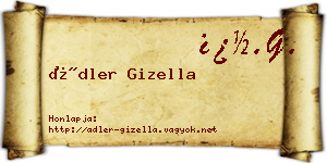 Ádler Gizella névjegykártya