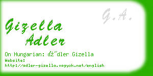 gizella adler business card